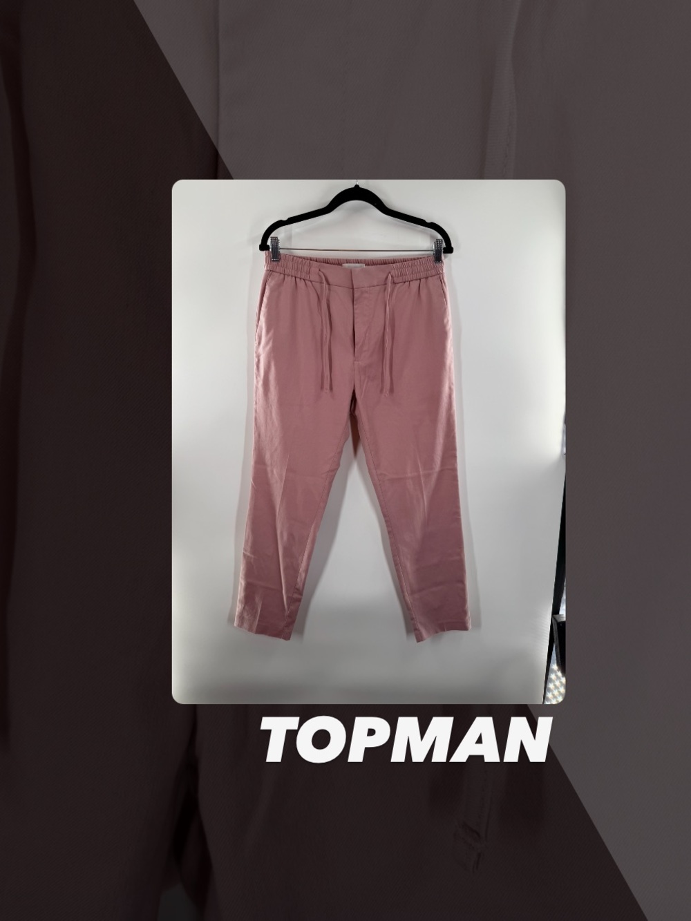 EUC Topman Pink Elastic Waist Trousers